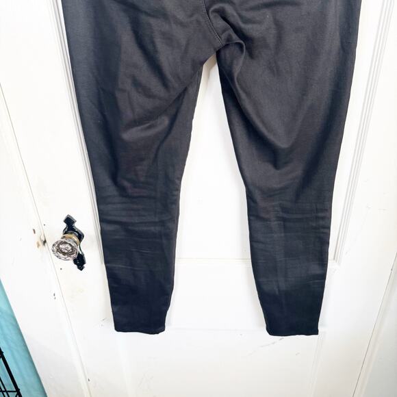 L’AGENCE Sabine Skinny High Waisted Coated Cropped Jeans Noir Ankle Zipper 28 - Picture 13 of 15